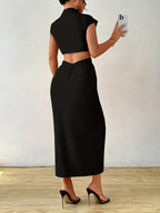 VESTIDO ELEGANTE DE MANGA CORTA